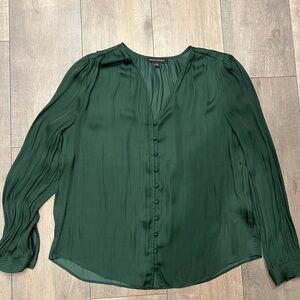 Banana Republic Forest Green Blouse